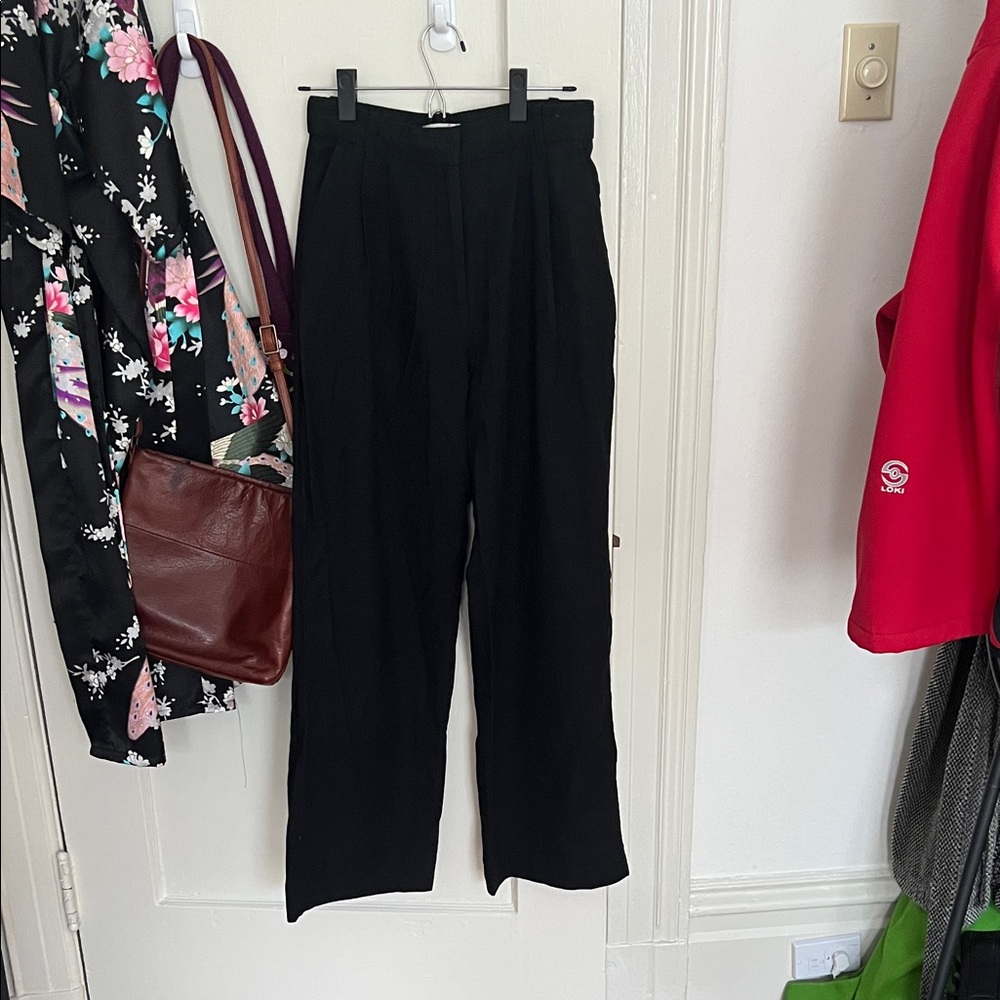 Abercrombie & Fitch Black Wide Leg Pants